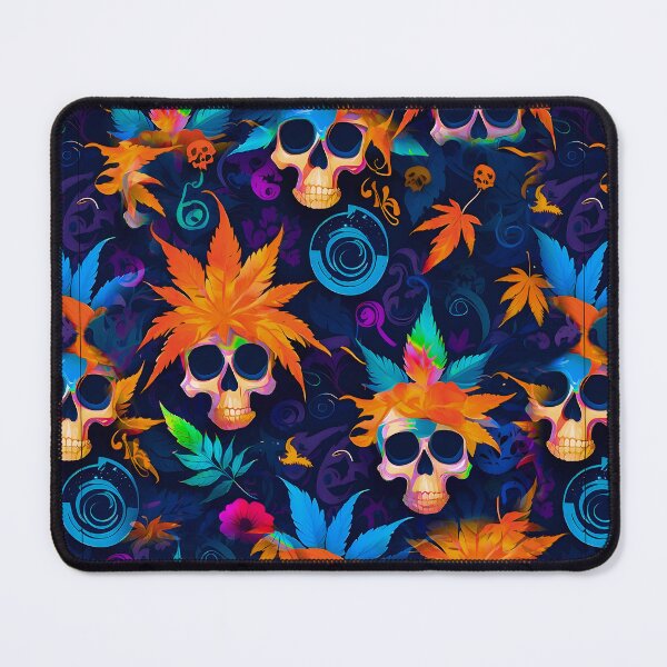 Item preview, Tribal Skulls Abstract Pattern Hemp plants Leaf designed and sold by MindWave THC.