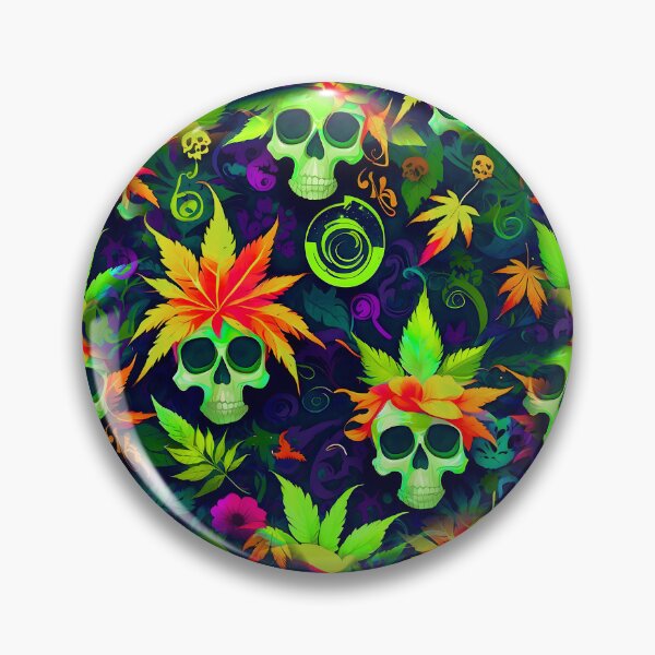 Item preview, Tribal Skulls Abstract Pattern Hemp plants Leaf designed and sold by MindWave THC.