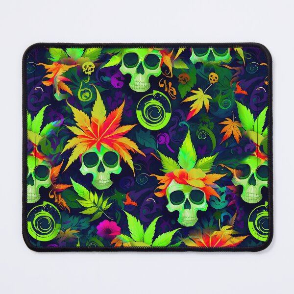Item preview, Tribal Skulls Abstract Pattern Hemp plants Leaf designed and sold by MindWave THC.