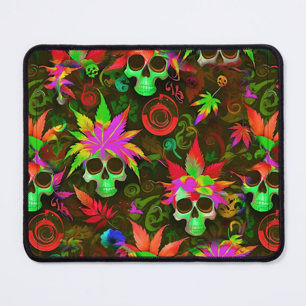 Item preview, Tribal Skulls Abstract Pattern Hemp plants Leaf designed and sold by MindWave THC.