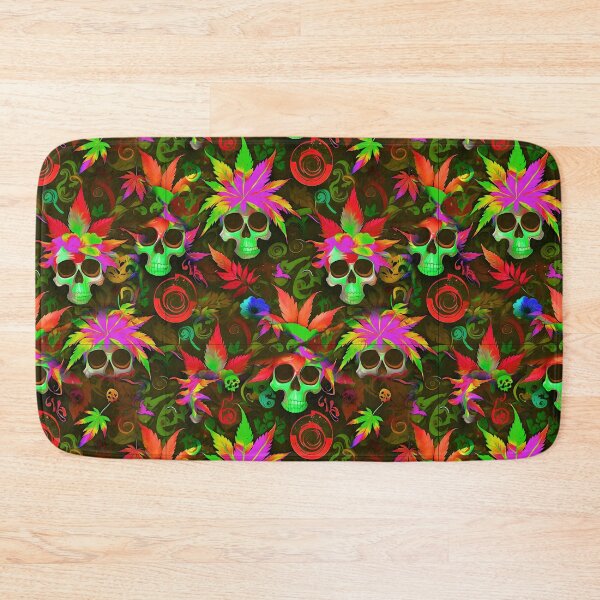 Item preview, Tribal Skulls Abstract Pattern Hemp plants Leaf designed and sold by MindWave THC.