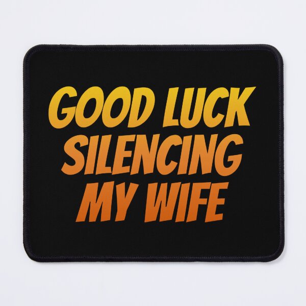 Item preview, Good Luck Silencing My Wife Funny Retro Sunset designed and sold by Guess4best.