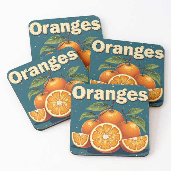 Aperçu de l'œuvre Dessous de verre oranges créée et vendue par dudeoir.