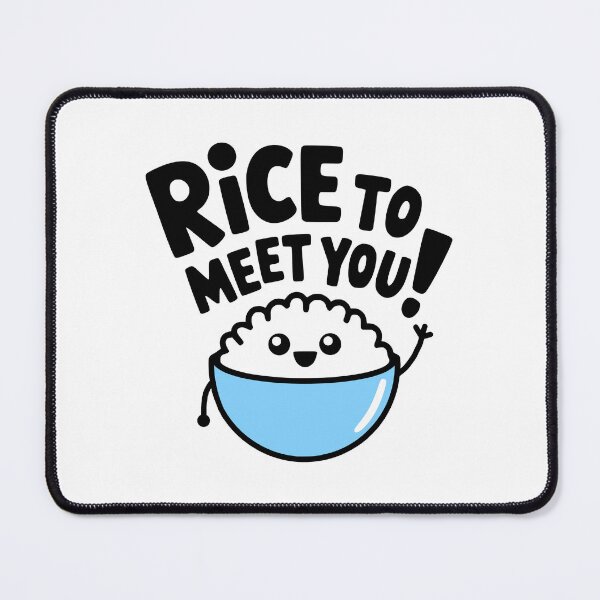 Item preview, Rice To Meet You! Funny Rice Pun designed and sold by PMCreative.