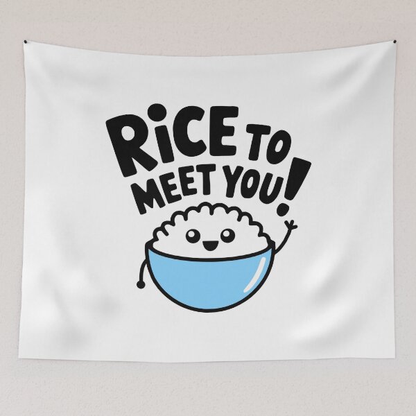 Item preview, Rice To Meet You! Funny Rice Pun designed and sold by PMCreative.