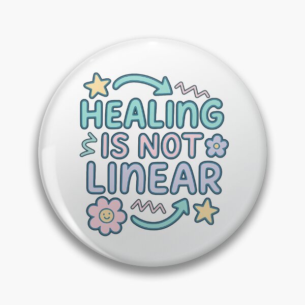 Item preview, Healing Is Not Linear – Gentle Recovery and Mental Health Quote designed and sold by Infinity Drip Design.