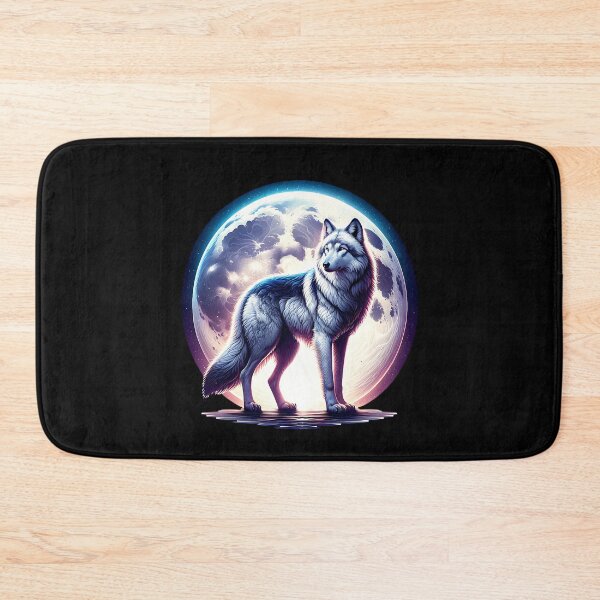 Item preview, Beautiful Mystical Wolf in the Full Moon designed and sold by ReneMM.