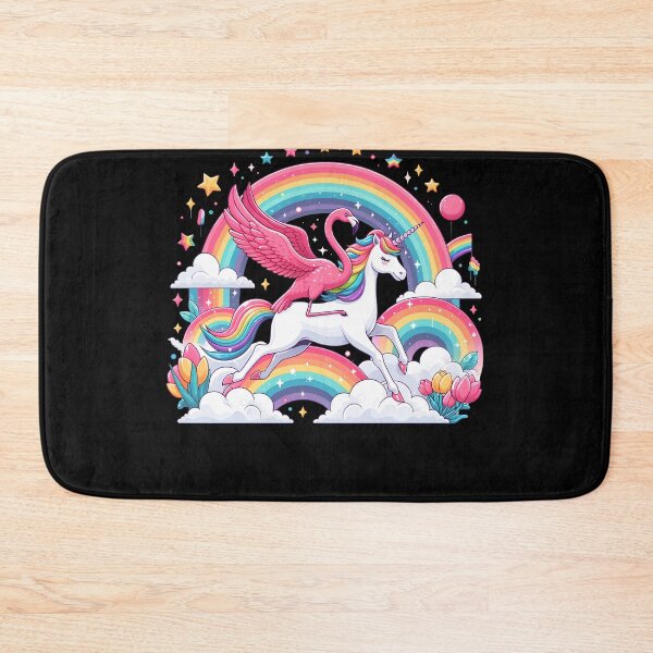Item preview, Flamingo Riding Unicorn Galaxy Rainbow Lover designed and sold by Kimberley King Art  King Art.