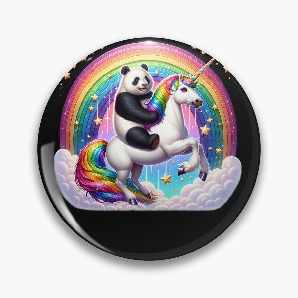 Item preview, Panda Riding Unicorn Galaxy Rainbow Lover designed and sold by Kimberley King Art  King Art.
