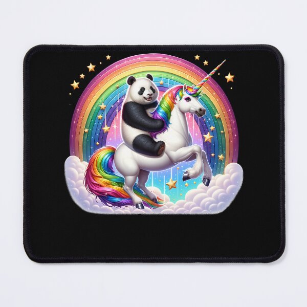 Item preview, Panda Riding Unicorn Galaxy Rainbow Lover designed and sold by Kimberley King Art King Art.