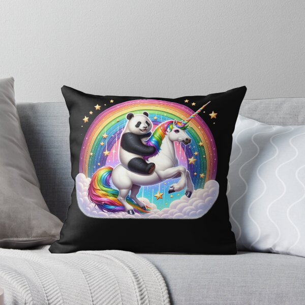 Item preview, Panda Riding Unicorn Galaxy Rainbow Lover designed and sold by Kimberley King Art  King Art.