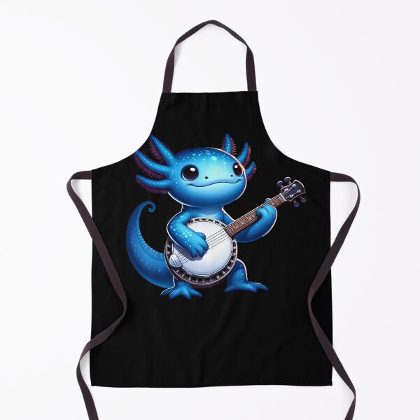 Item preview, Cute Blue Axolotl Playing Banjo Banjoist Banjo Player Lover designed and sold by Kimberley King Art King Art.