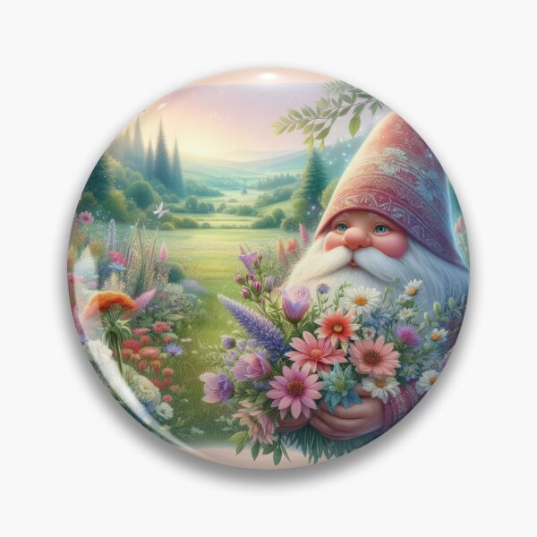 Item preview,  Spring fantasy landscape with dwarf with a bouquet of flowers,Bloom Boom,Spring,floral designed and sold by Expressions-Sel.