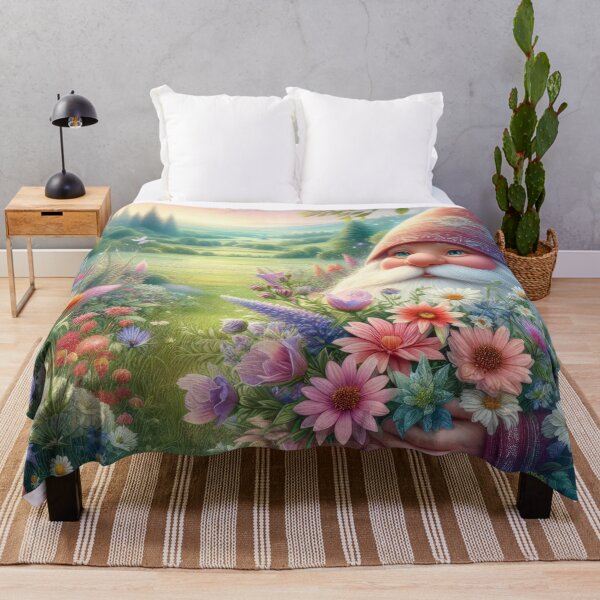 Item preview, Spring fantasy landscape with dwarf with a bouquet of flowers,Bloom Boom,Spring,floral designed and sold by Expressions-Sel.