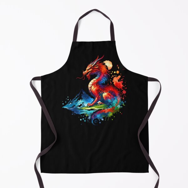 Item preview, Asian dragon in front of a mountain designed and sold by ReneMM.