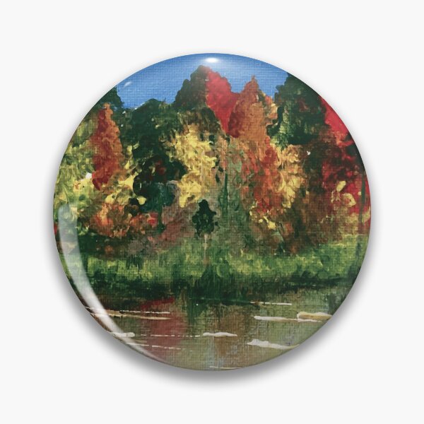 Item preview, Ludlow Vermont Autumn Reflection Art designed and sold by Madeline Binder Art & Design.
