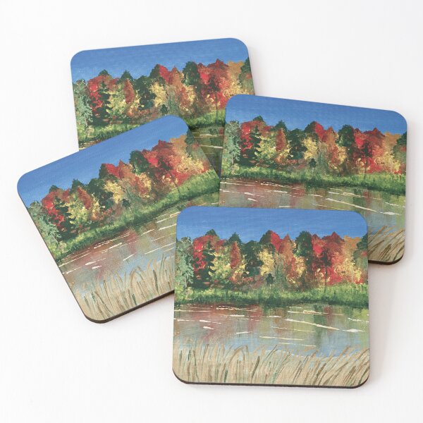 Item preview, Ludlow Vermont Autumn Reflection Art designed and sold by Madeline Binder Art & Design.