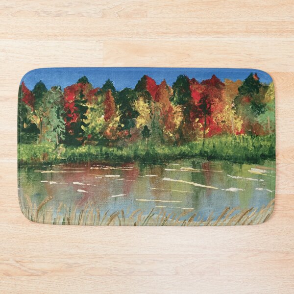 Item preview, Ludlow Vermont Autumn Reflection Art designed and sold by Madeline Binder Art & Design.