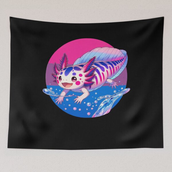 Item preview, Cute Kawaii Axolotl Bisexual LGBT Subtle Pride Month Discreet designed and sold by Kimberley King Art  King Art.