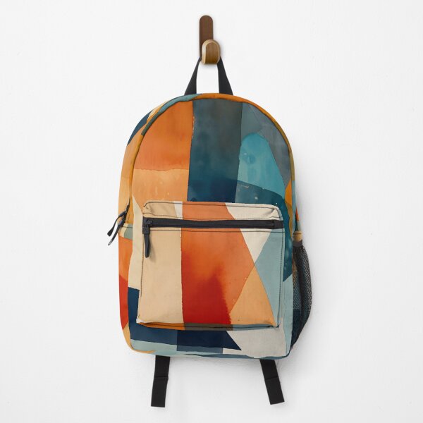 Item preview, Abstract Angles of Blue and Orange, Ethereal Watercolor Modern Home Decor, Color Block Art, Triangles and Shapes Creative Abstract Painting designed and sold by Kintsugi99.