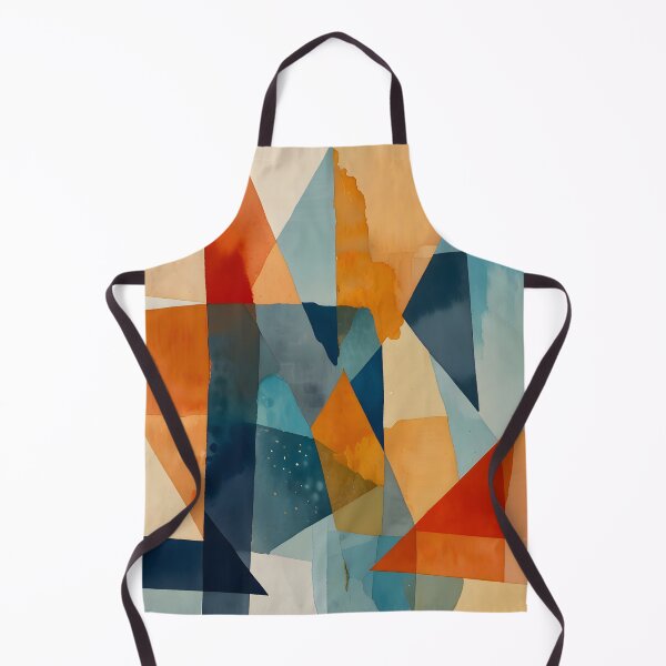 Item preview, Abstract Angles of Blue and Orange, Ethereal Watercolor Modern Home Decor, Color Block Art, Triangles and Shapes Creative Abstract Painting designed and sold by Kintsugi99.