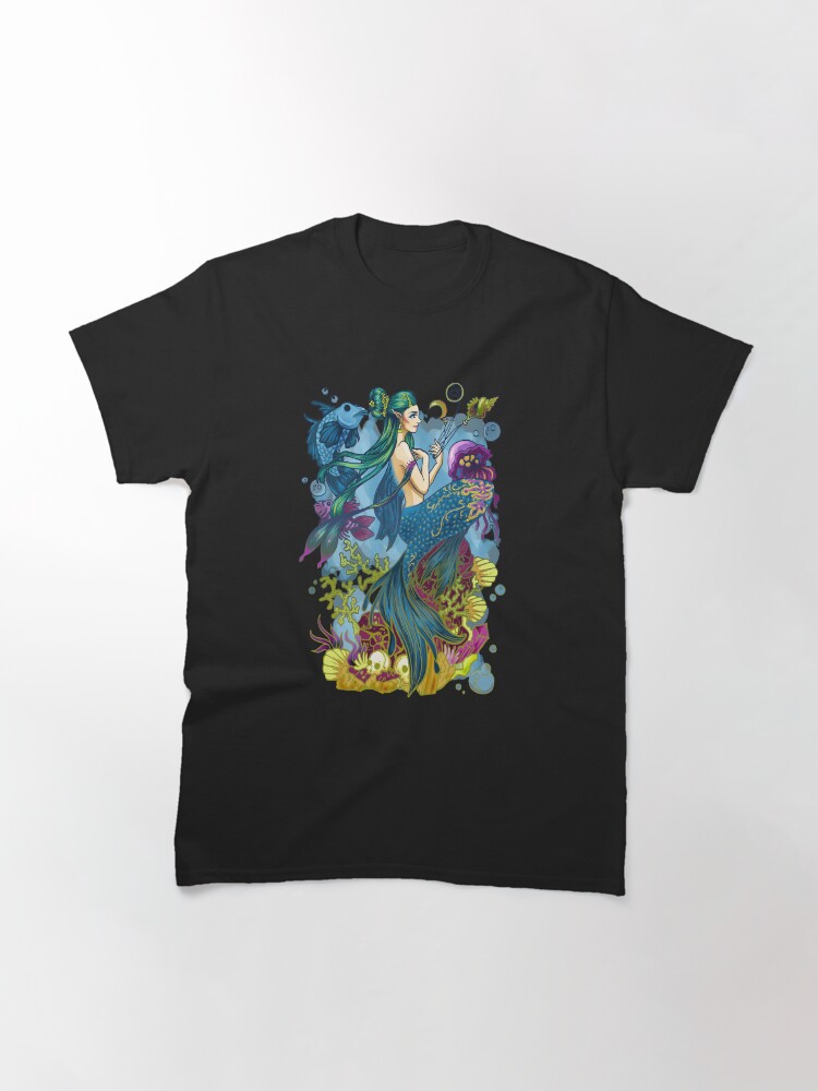 Thumbnail 3 of 7, Classic T-Shirt, Mermaid designed and sold by hjalte81.