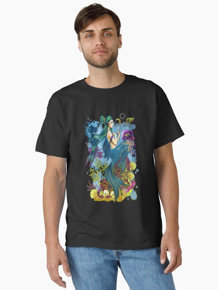 Thumbnail 2 of 7, Classic T-Shirt, Mermaid designed and sold by hjalte81.