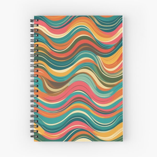 Item preview, Groove Waves 70s Psychedelic Line Pattern Collection designed and sold by Xqzee.