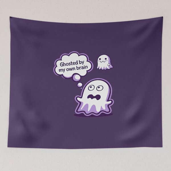 Item preview, Ghosted by my brain – Ghost Cartoon designed and sold by ApriNoeScor.