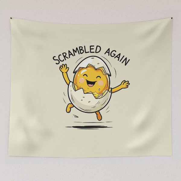 Item preview, Scrambled again – Funny egg design designed and sold by ApriNoeScor.