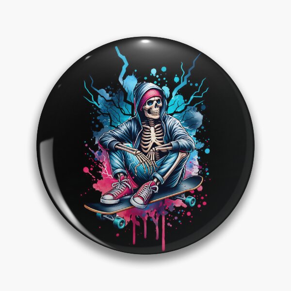 Item preview, A skeleton sitting on a skateboard designed and sold by ReneMM.