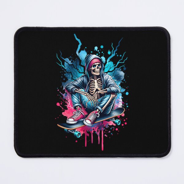 Item preview, A skeleton sitting on a skateboard designed and sold by ReneMM.