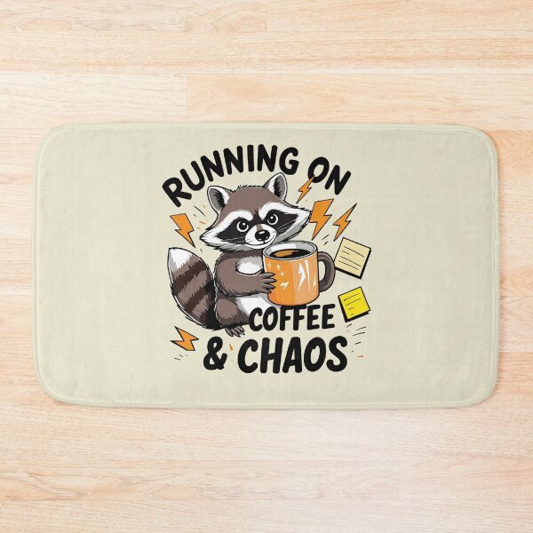 Item preview, Coffee & Chaos – Raccoon in everyday stress designed and sold by ApriNoeScor.