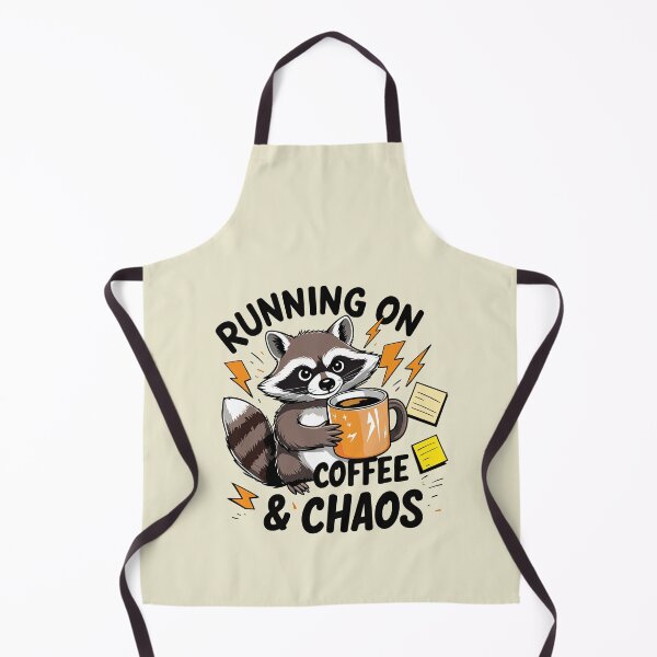 Item preview, Coffee & Chaos – Raccoon in everyday stress designed and sold by ApriNoeScor.
