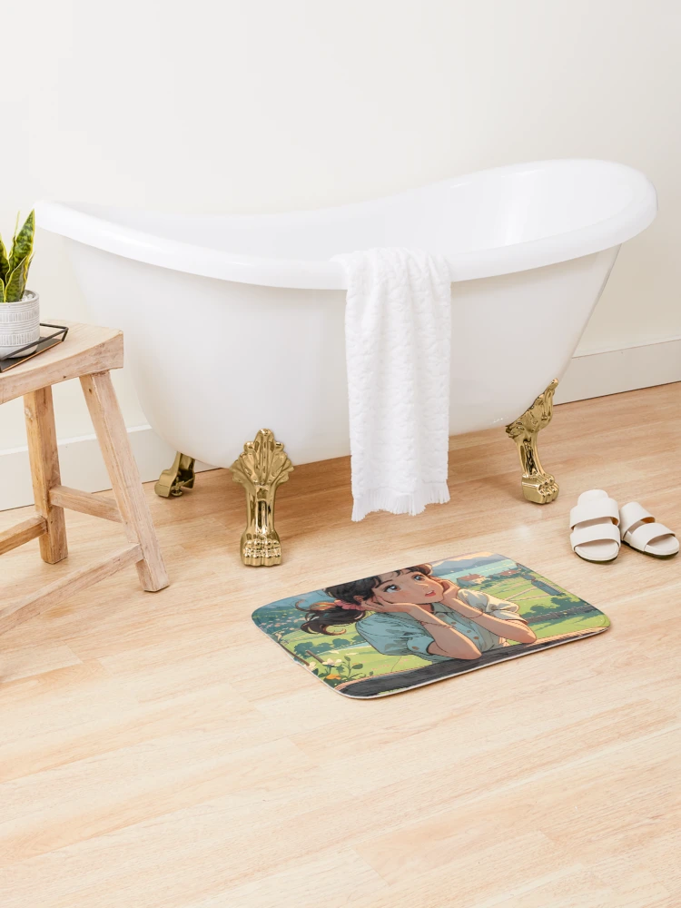 Thumbnail 2 of 6, Bath Mat, Spring Contemplation designed and sold by Ambient Flow.
