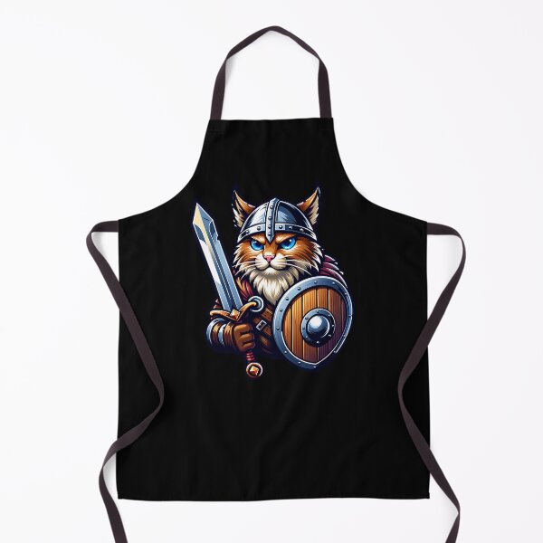 Item preview, Cool Viking Cat with Sword and Shield designed and sold by ReneMM.