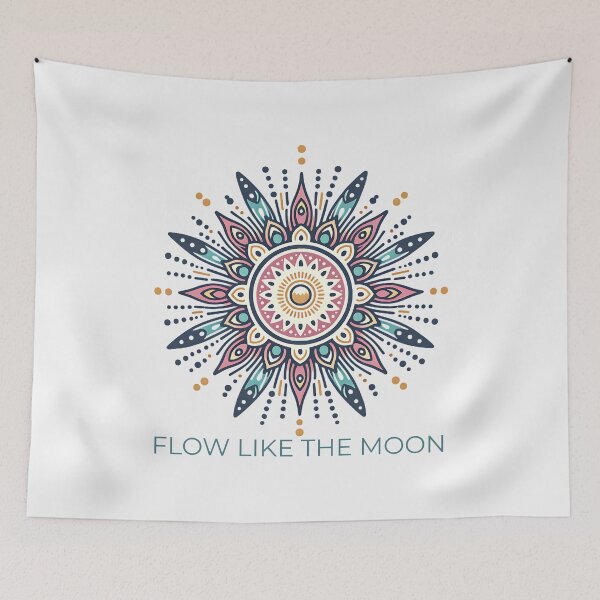 Item preview, Flow Like The Moon Mandala – Spiritual Lunar Energy Design designed and sold by Furr-n-Purr.