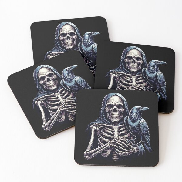 Item preview, A skeleton with a raven designed and sold by ReneMM.