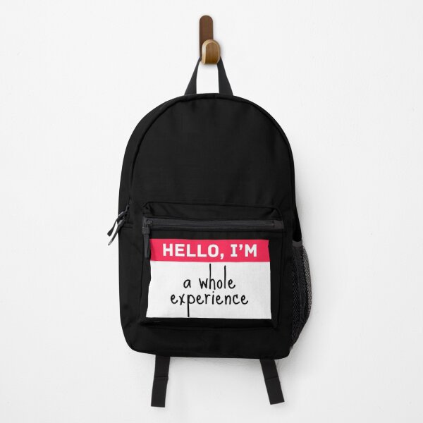 Item preview, "Hello I'm a Whole Experience" Funny Name Tag Design – Sassy Loud Personality Gift designed and sold by thistledewcraft.