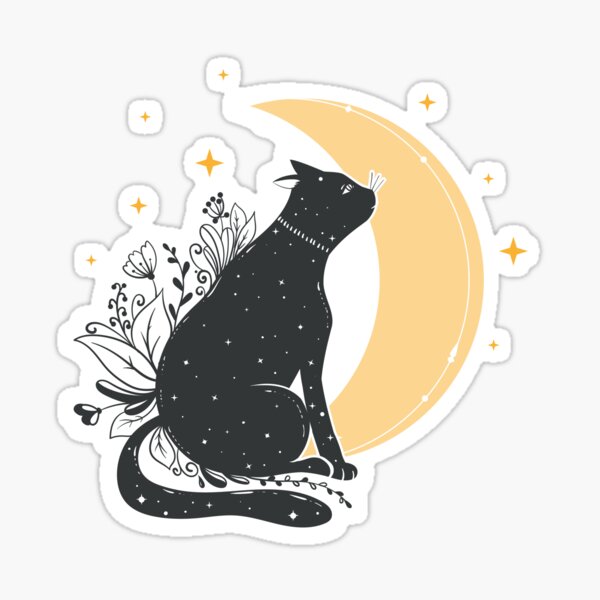 Moon Cat Sticker