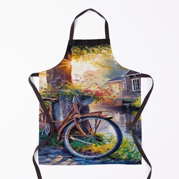 Item preview,  Spring  landscape with bicycle leaning against a tree,Bloom Boom,Spring,floral designed and sold by Expressions-Sel.