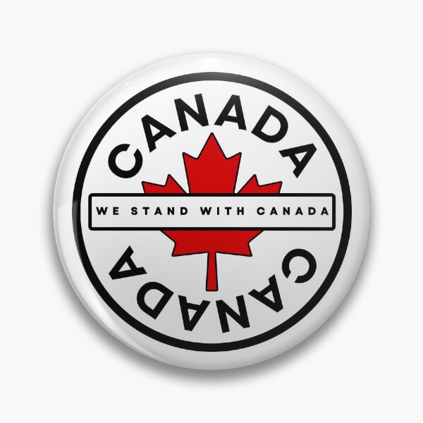 Item preview, WE STAND WITH CANADA (round) designed and sold by fetch-it-studio.