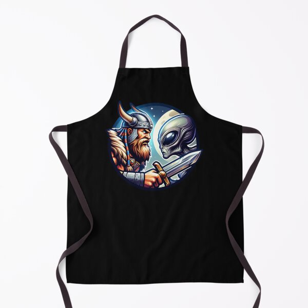 Item preview, A Viking and an alien face each other in battle designed and sold by ReneMM.