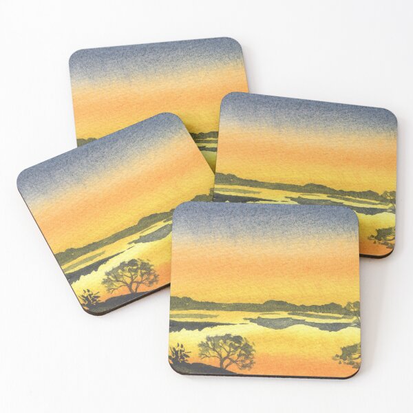 Item preview, Gorgeous Sunset Above The Waters Watercolor Landscape I  designed and sold by Irina Sztukowski.