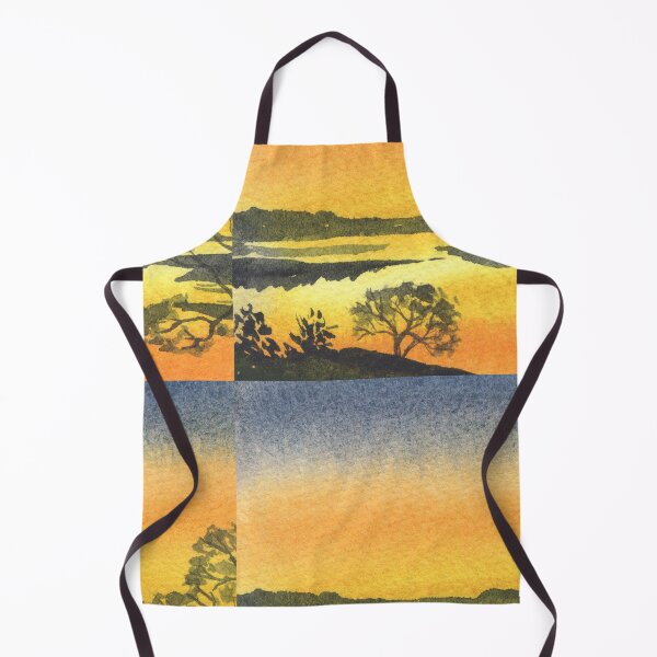 Item preview, Gorgeous Sunset Above The Waters Watercolor Landscape I designed and sold by Irina Sztukowski.