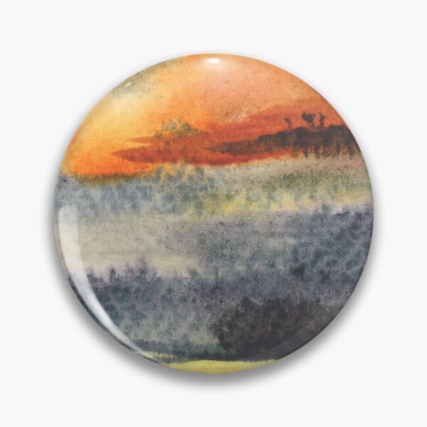 Item preview, Gorgeous Sunset Above The Waters Watercolor Landscape II designed and sold by Irina Sztukowski.
