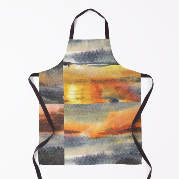 Item preview, Gorgeous Sunset Above The Waters Watercolor Landscape II designed and sold by Irina Sztukowski.