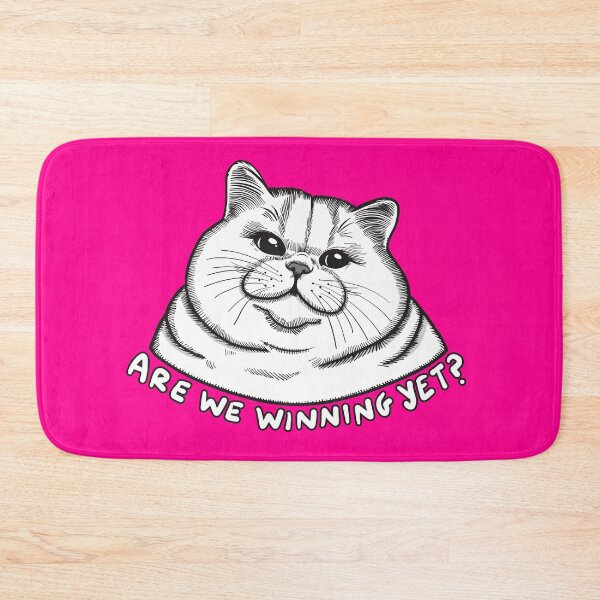 Item preview, Are We Winning Yet Chonky Cat  designed and sold by KilkennyCat Art.