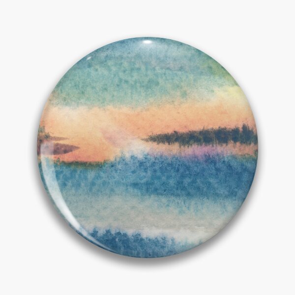 Item preview, Gorgeous Sunset Above The Waters Watercolor Landscape III designed and sold by Irina Sztukowski.