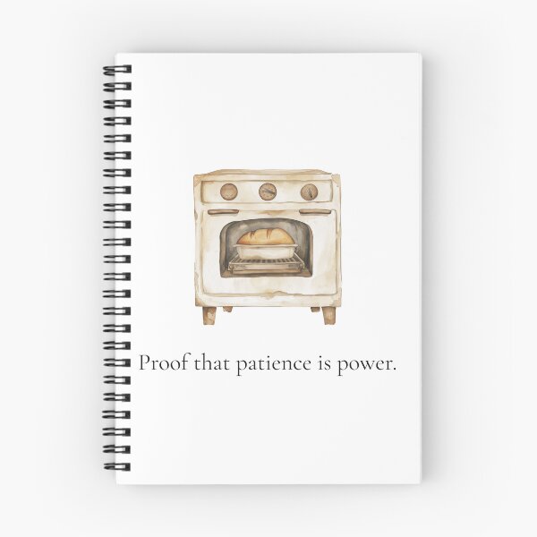 Item preview, Proof That Patience Is Power – Cozy Baking Quote Sticker | Rustic Kitchen Wall Art | Sourdough Bread Lover Gift designed and sold by Golden Crumb Studio.